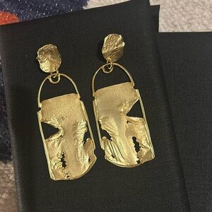Gold statement earrings